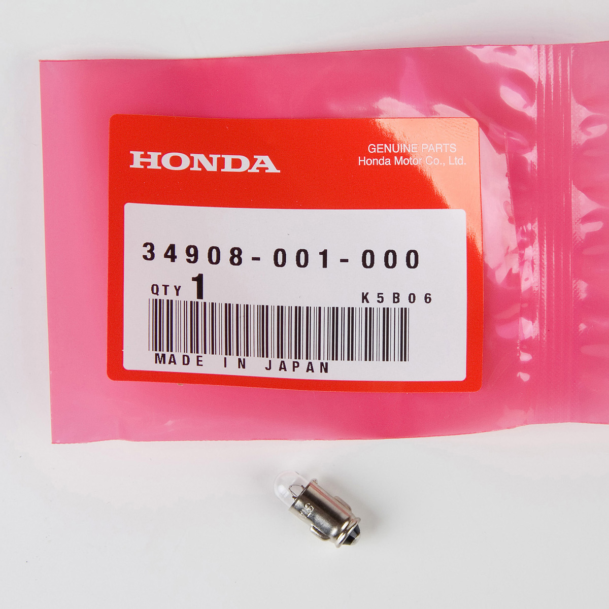 Honda Genuine OEM Honda 34908-001-000 BULB (6V 1.5W)