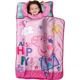 Nickelodeon Toddler Nap Mat Pink Peppa Pig Design Pillow And Fleece Blanket Included