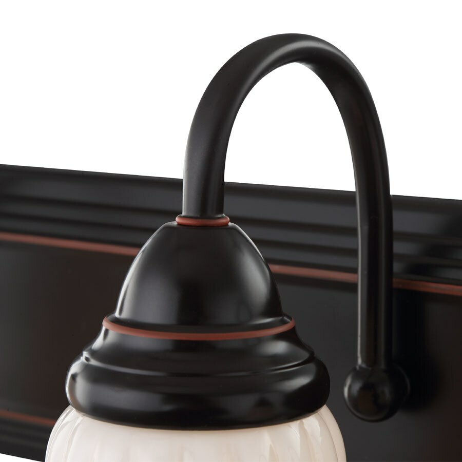 Portfolio 3 Light Oil Rubbed Bronze Frosted Gl Shade Bathroom Oil Rubbed Bronze Frosted Gl Shade