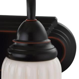 Portfolio 3 Light Oil Rubbed Bronze Frosted Gl Shade Bathroom Oil Rubbed Bronze Frosted Gl Shade
