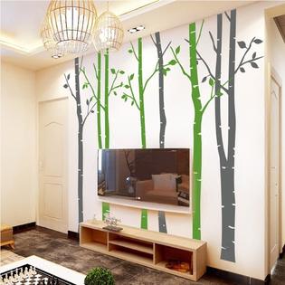N Sunforest 94 Quot 7 8ft Tall White Birch Tree Vinyl Wall