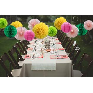 Adlkgg Party Decorations Kit Hanging Paper Fan Tissue Paper Pom