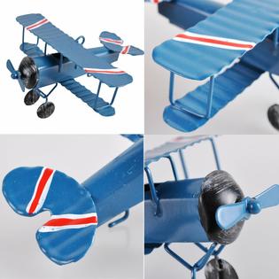 Ezakka Airplane Decor Vintage Mini Metal Decorative Airplane Model Hanging