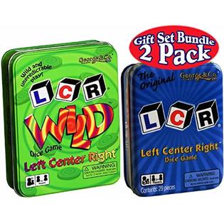 & Co LCR (Left Right Center) Dice Game in Blue Tin & LCR Wild