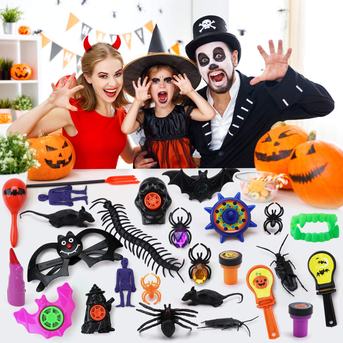 Aitbay 150pcs Halloween Party Favors Bulk For Kids Favors Toy