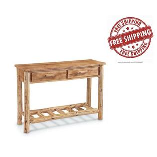 Castlecreek Pine Log Wood Sofa Table Lodge Living Room Furniture Castlecreek Pine Log Wood Sofa Table