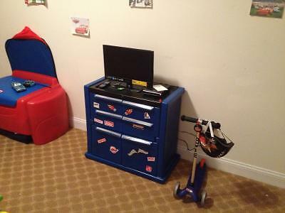 Step 2 Kids Tool Chest Dresser Organizer Clothes Storage Toy Shelf Box Plastic Blue Step 2 Kids Tool Chest Dresser