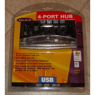 Belkin Belkin Usb 4 Port Hub F5u021 W Ac Adapter Brand New