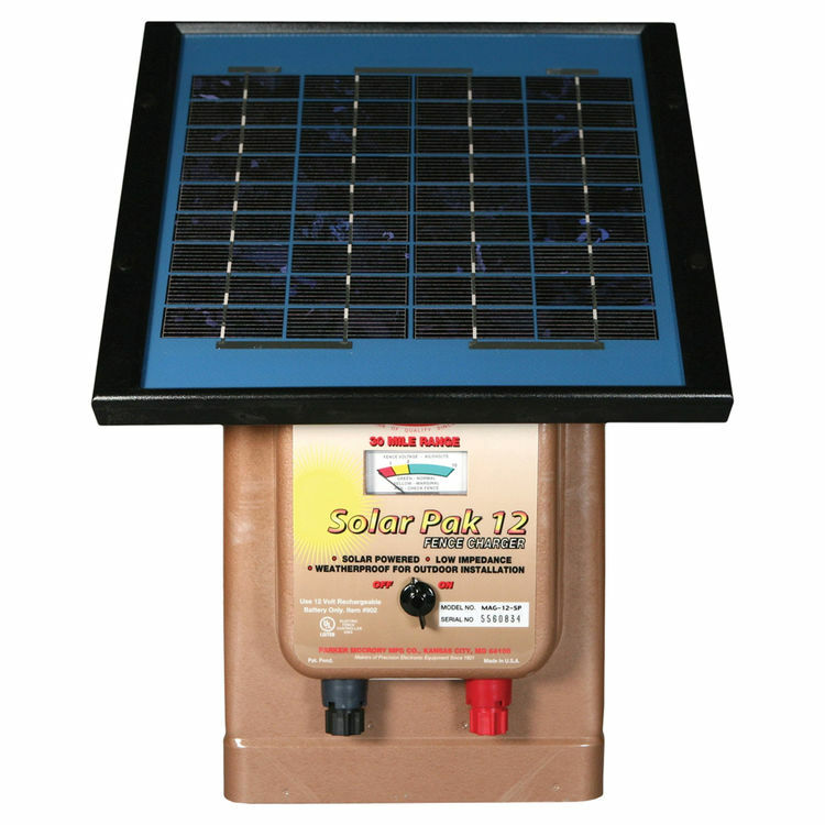 Parmak, Magnum 12 Solar Pak MAG12-SP Low Impedance Electric Fence Charger,
