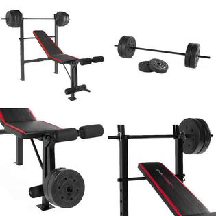 Cap Strength Standard Bench Press 100 Lb Weight Set Banco Pesas