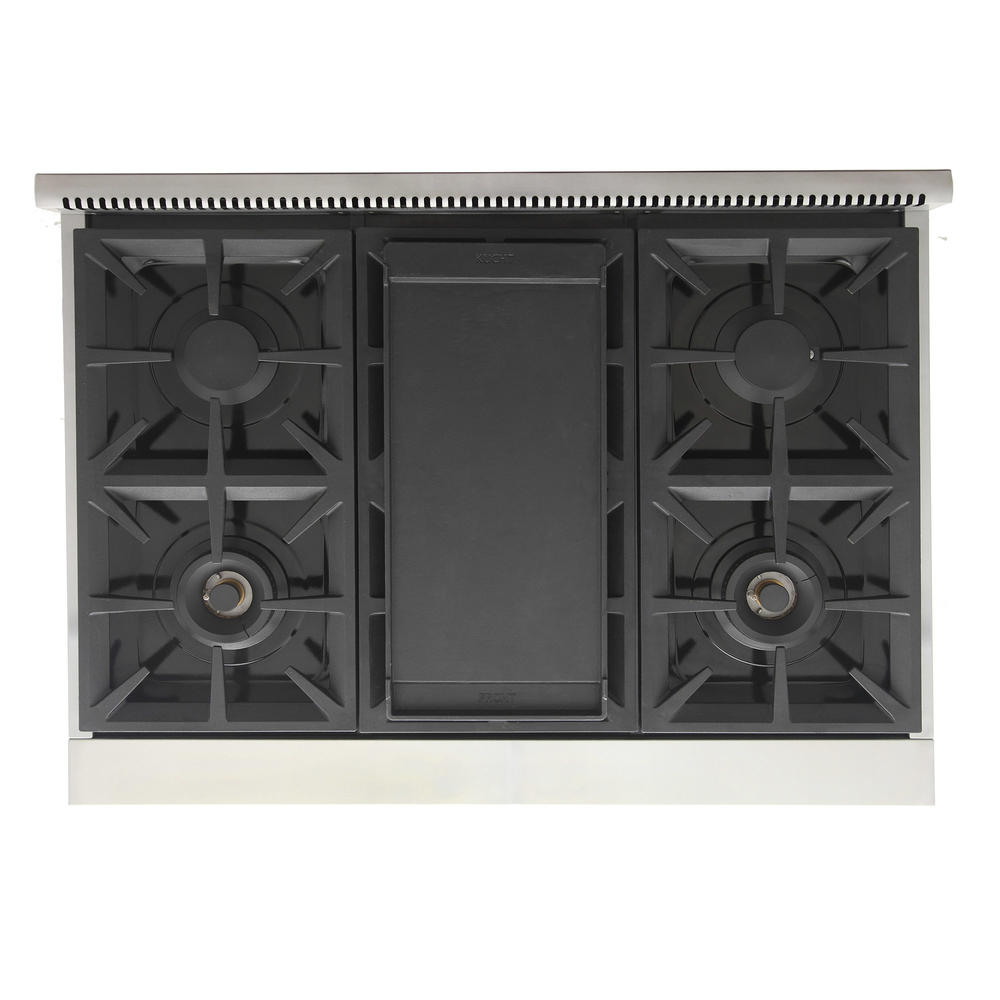 KUCHT Professional 36 in. Natural Gas Range Top with Sealed Burners in Stainless Steel with Royal Blue Knobs 