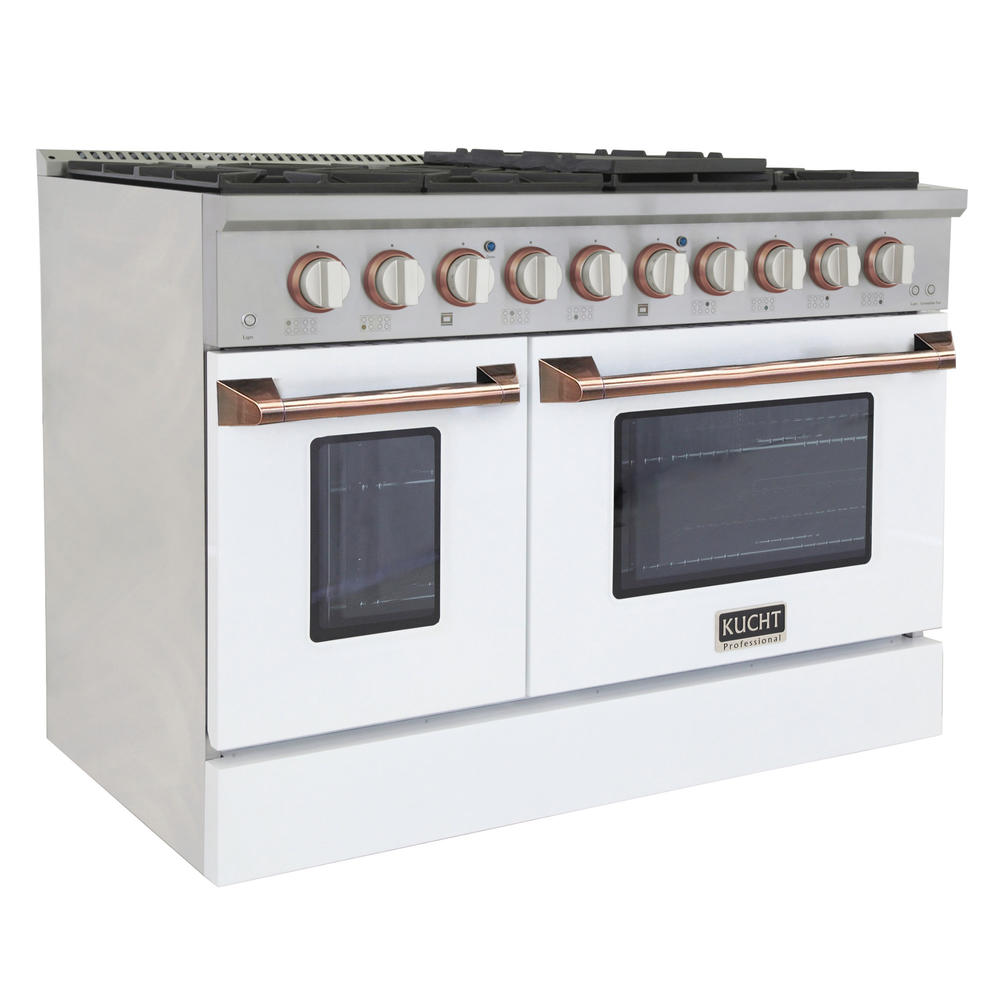 KUCHT Pro 48 in. 6.7 cu. ft. Propane Gas Range Sealed Burners, Griddle/Grill and 2 Ovens - 1 Convection - in SS customized