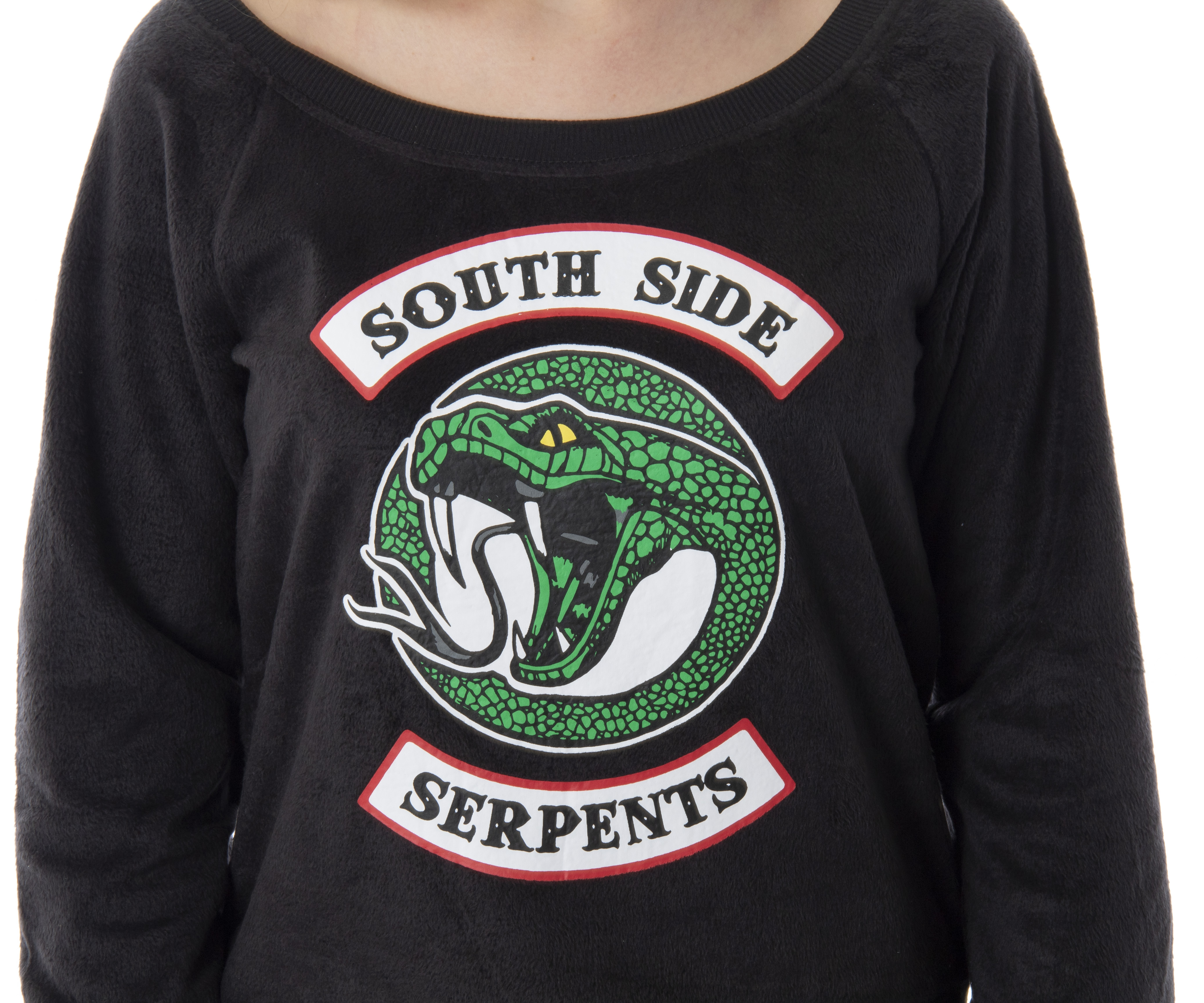 Intimo Riverdale Juniors' Southside Serpents TV Show 2 Piece Fleecy Loungewear Jogger Pants Pajama Set
