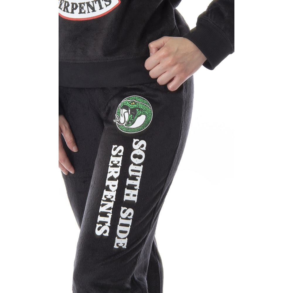 Intimo Riverdale Juniors' Southside Serpents TV Show 2 Piece Fleecy Loungewear Jogger Pants Pajama Set
