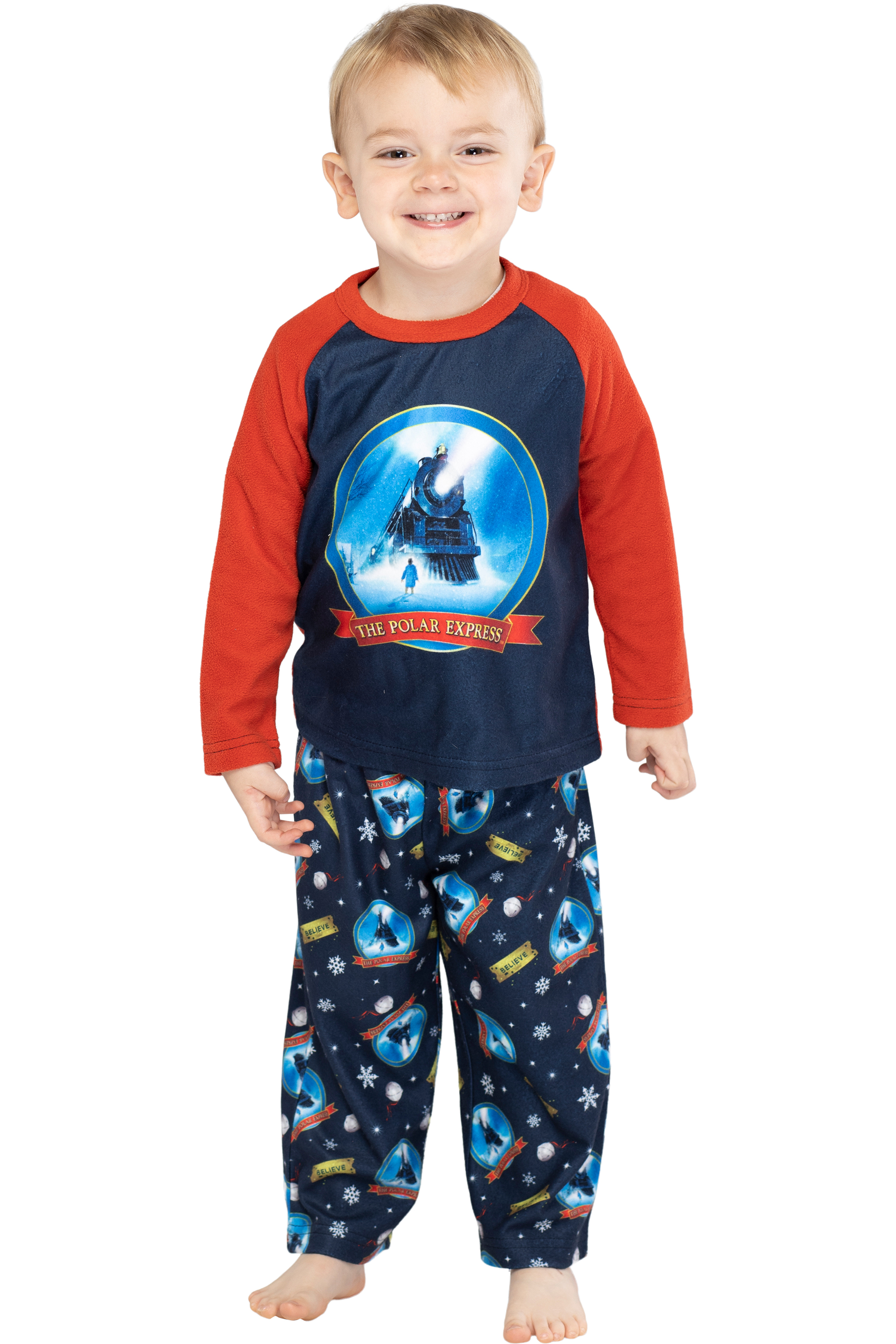 Intimo The Polar Express Train Toddler Kids Raglan Pajama Set