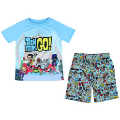 Intimo Teen Titans Go! Big Boys Chill 2 Piece Short Pajama Set