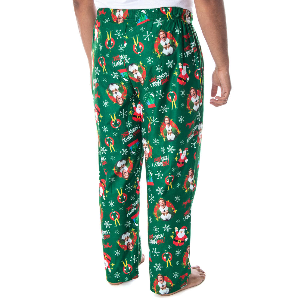 Intimo Elf The Movie Men S Buddy Omg Santa I Know Him Allover Print Holiday Christmas Pajama Pants Christmas Elf Pajama Pants 2021