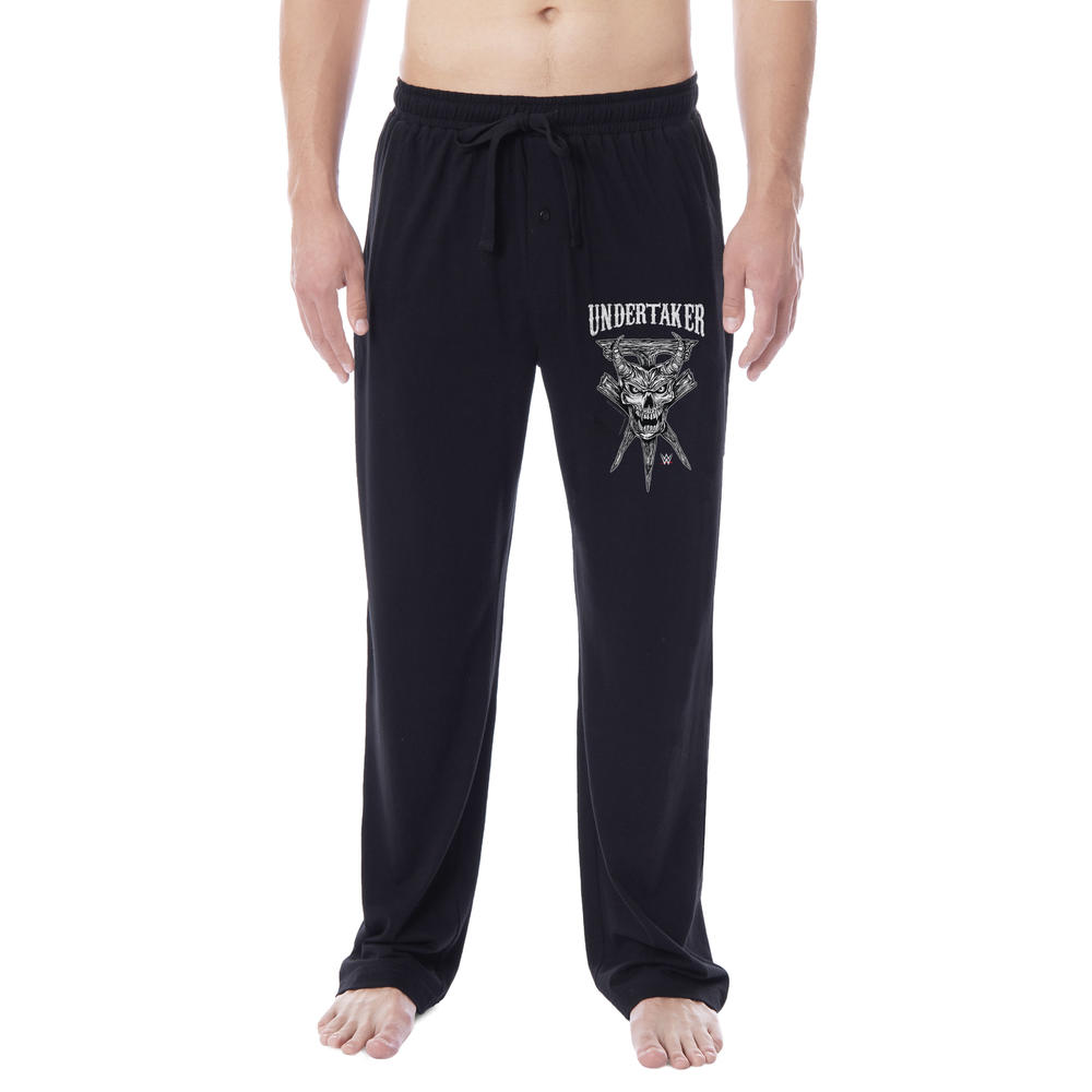 Intimo WWE Wrestling Mens' Undertaker Wrestler Symbol Sleep Pajama Pants