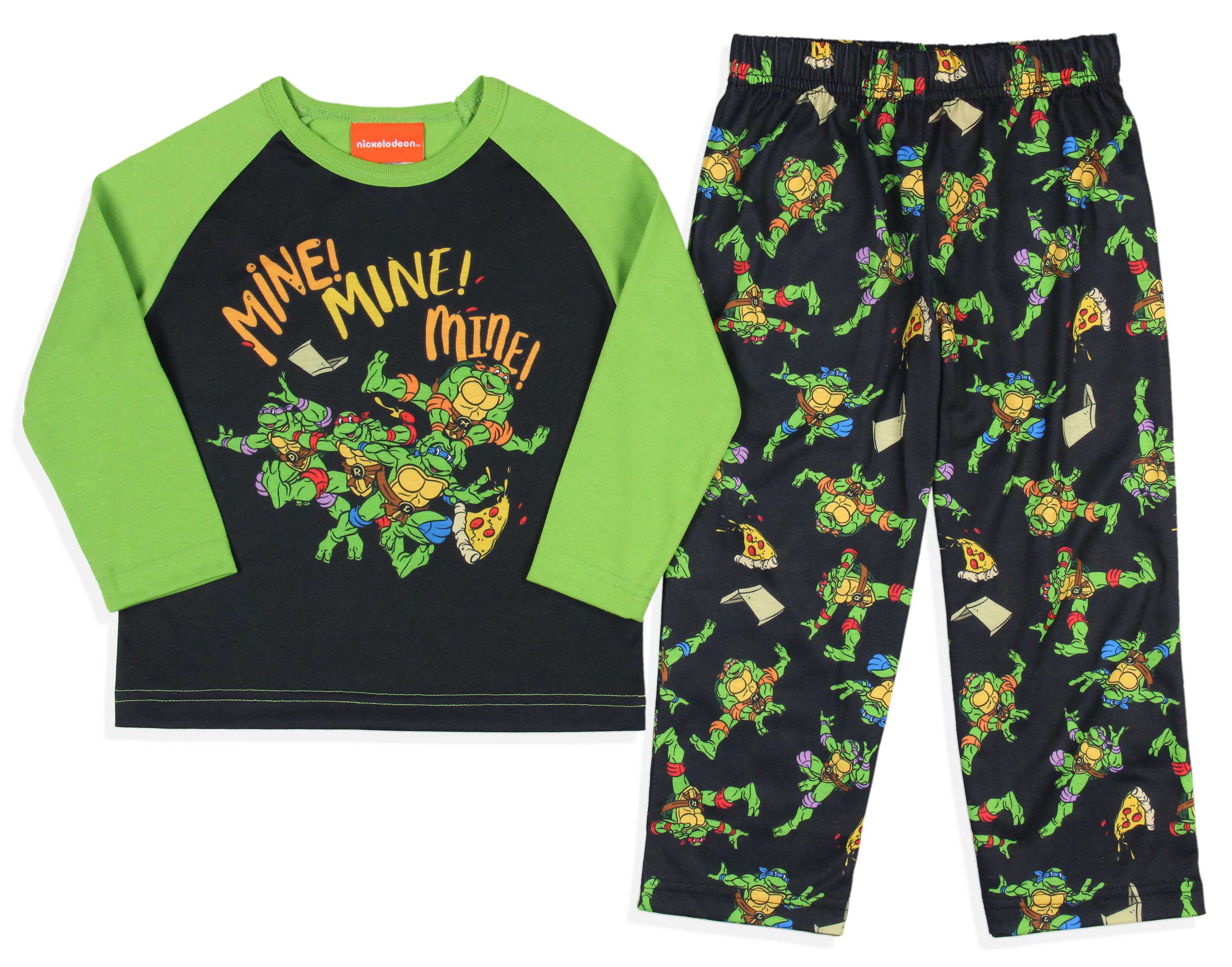 Intimo Nickelodeon Toddler Boys' Teenage Mutant Ninja Turtles Mine Sleep  Pajama Set