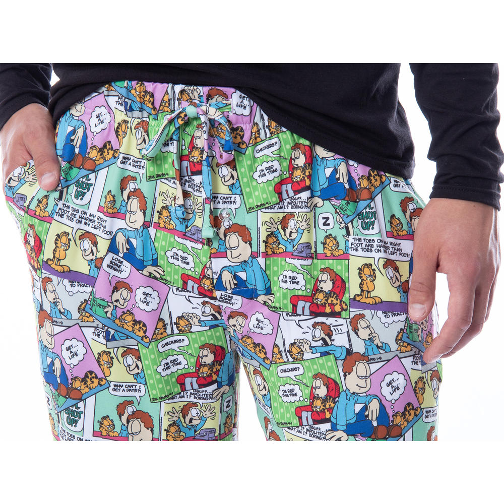 Garfield Pyjamas Intimo Nickelodeon Mens' Garfield and Jon Classic Comic Strip Lounge ...