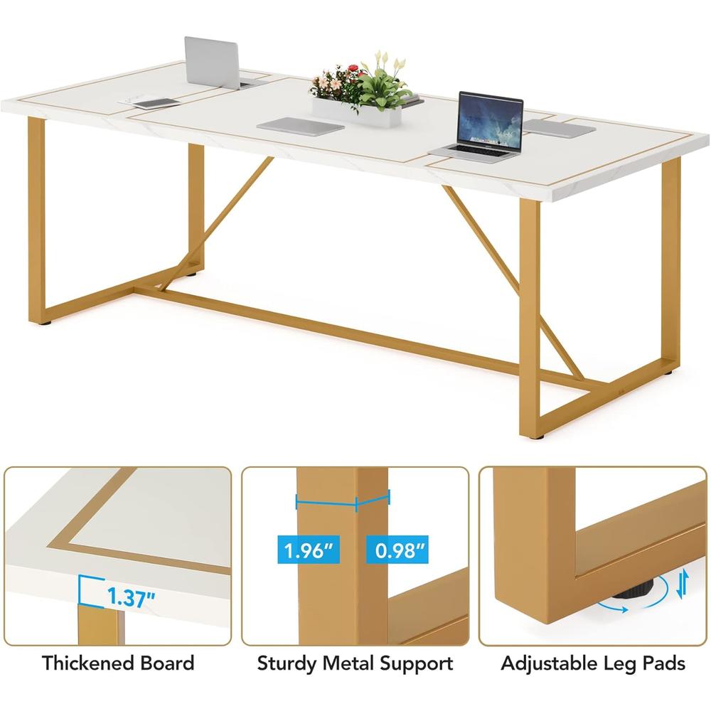 Tribesigns Modern Executive Desk, 70.9’’ W X 31.5’’ D Large Computer ...