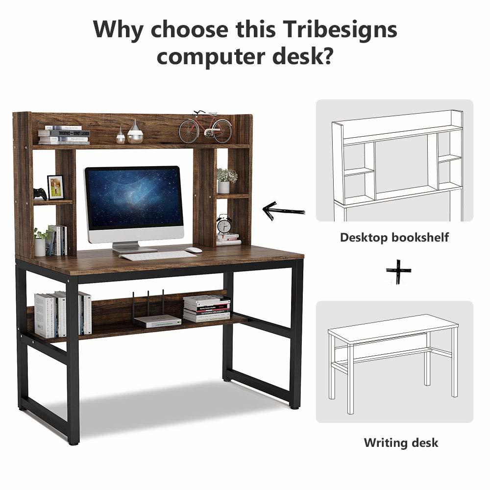 TribeSigns Computer Desk with Hutch