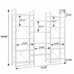 Tribesigns 72 Inches Wide 5 Shelf Bookcase Etagere Large Open