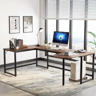 17 diy corner desk ideas to build for small office spaces # TribeSigns U Shaped Desk, Large L-Shaped Desk Corner Computer Office
