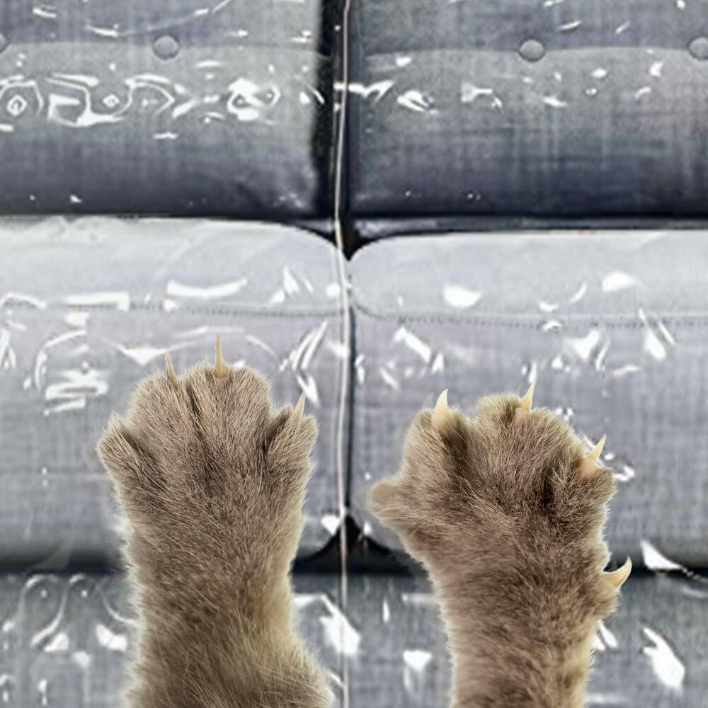 Rose Home Fashion Clear Plastic Couch Cover Sofa Protector Cat