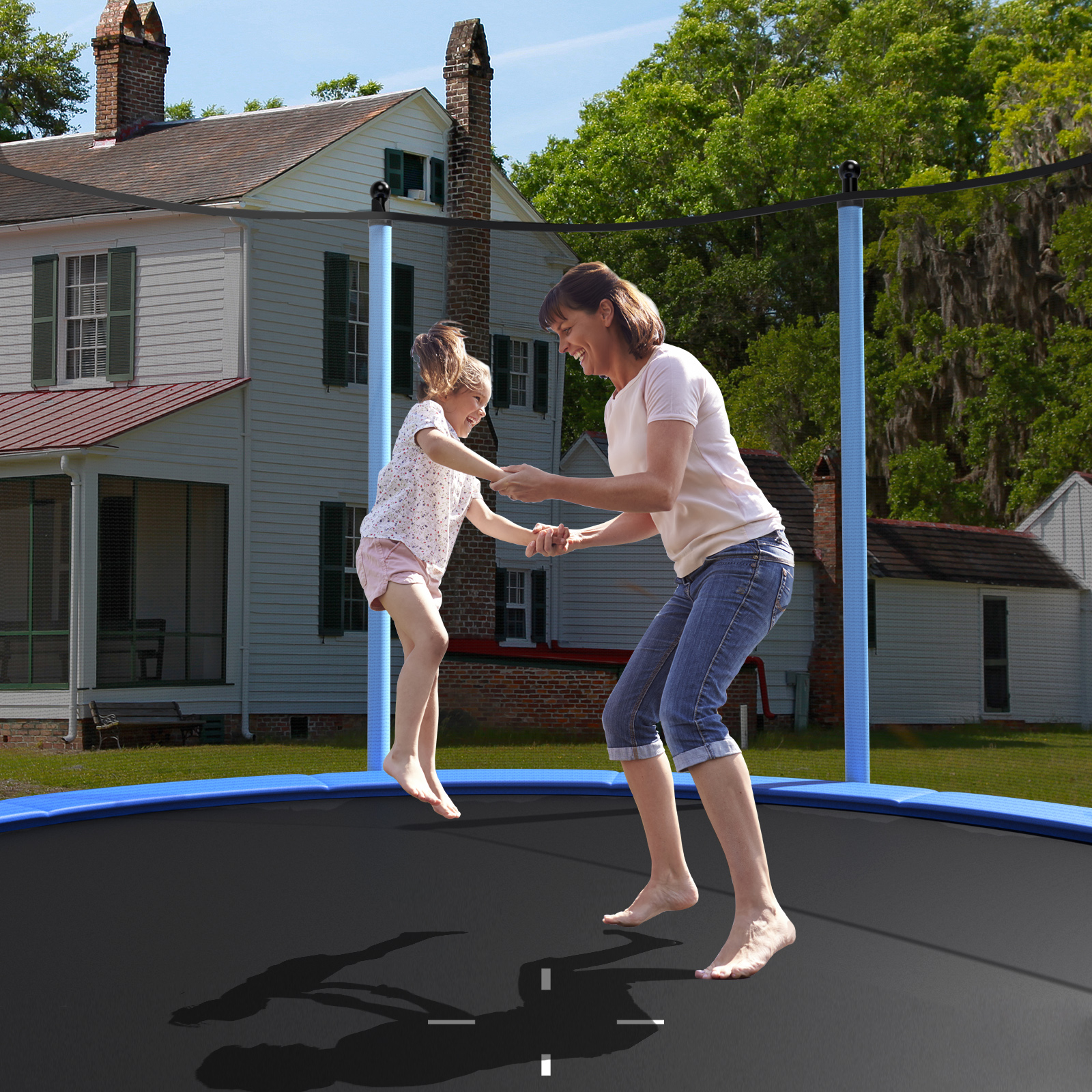 Topbuy Patiojoy 10Ft Jumping Exercise Recreational Trampolines with Enclosure Net