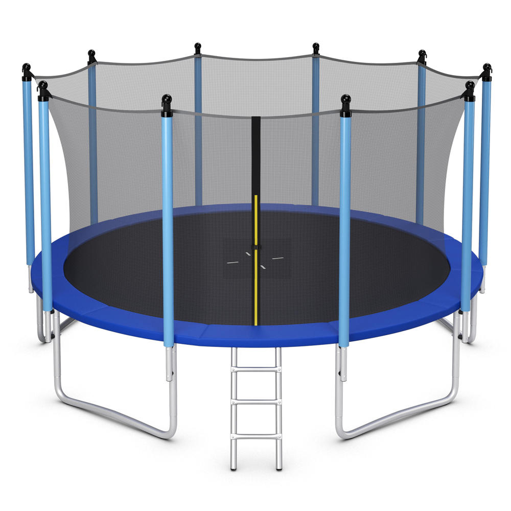 Topbuy Patiojoy 15Ft Jumping Exercise Recreational Trampolines with Enclosure Net