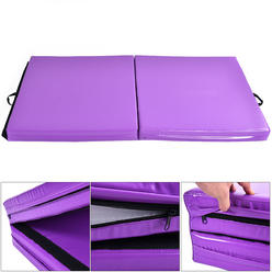 Topbuy Folding Panel Gymnastics Gym Mat Portable for Fitness Exercise