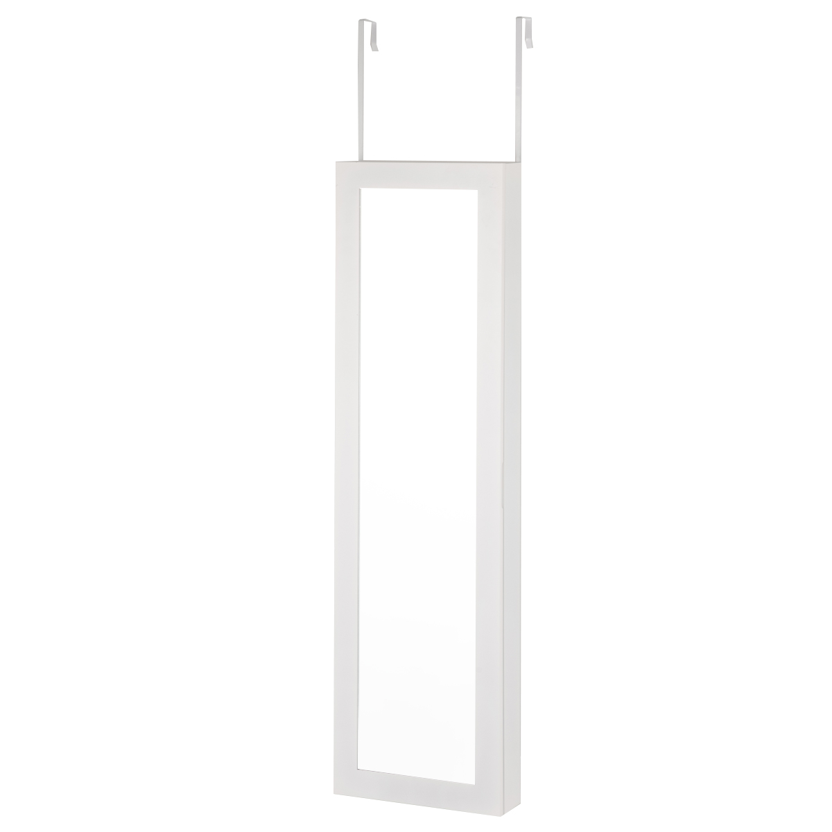 Topbuy LED Jewelry Cabinet Standing Armoire Organizer w/  Fine Edge Full Size Mirror