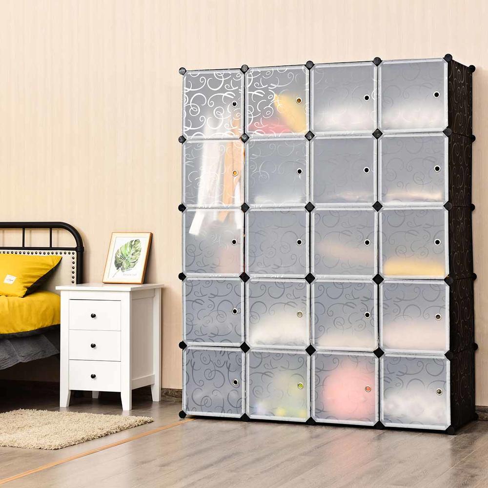 Topbuy 20 Cube Clothes Organizer Storage Cubes Portable Wardrobe Bedroom Storage Cubby
