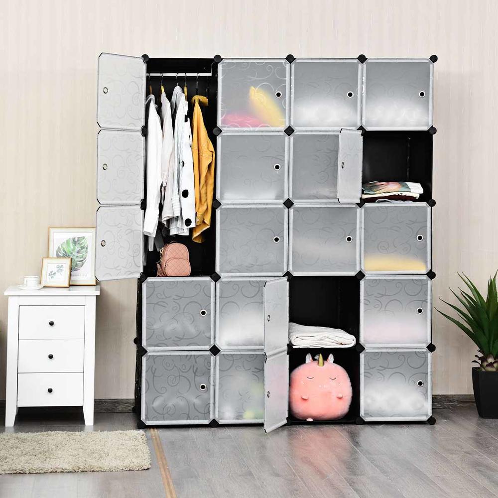 Topbuy 20 Cube Clothes Organizer Storage Cubes Portable Wardrobe Bedroom Storage Cubby