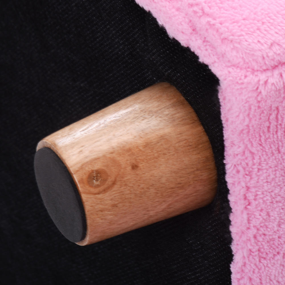 Topbuy Kids Sofa Cute Pink Sofa Strawbwrry Sponge Filler Upholstered Lounge w/ Armrest