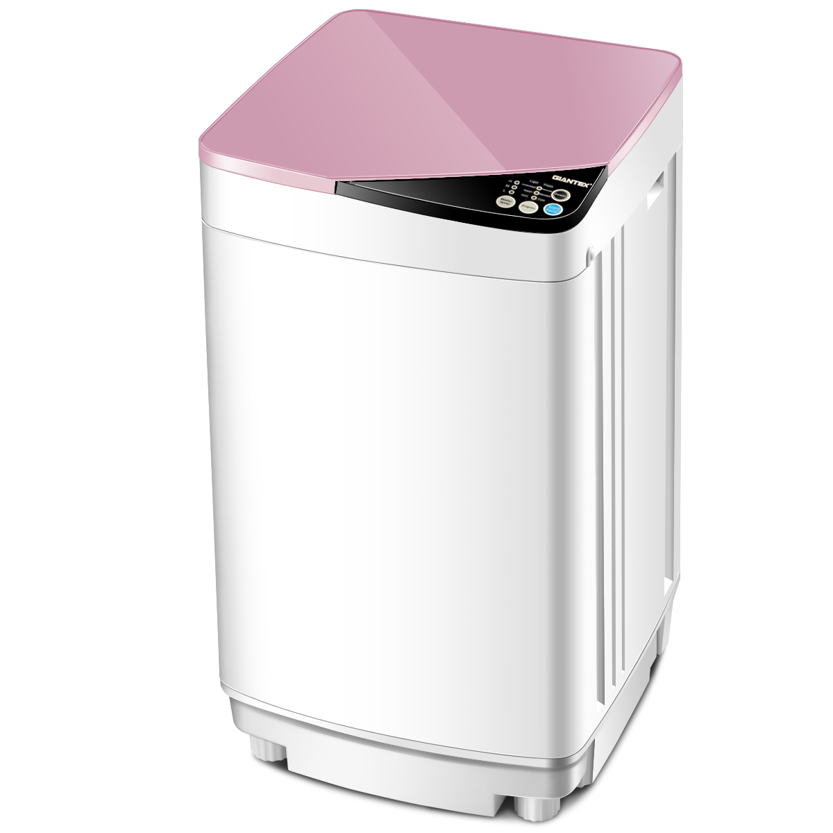 Topbuy Full-Automatic Washing Machine Portable Washer 7.7 lbs Washer/Spinner Pink