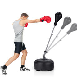 Topbuy Freestanding Punching Bag with Boxing Gloves for Children Adult Speed Training Household Decompression Equipment