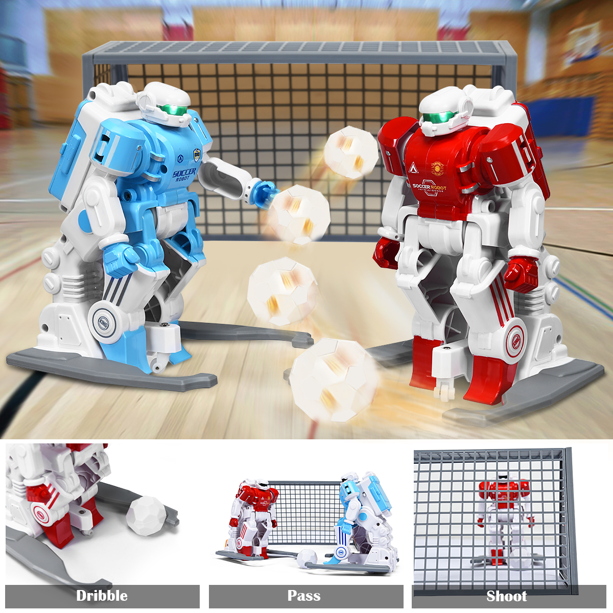 Topbuy 2 PCS RC Soccer Robots Smart Robot Toy for Kids Indoor &Outdoor