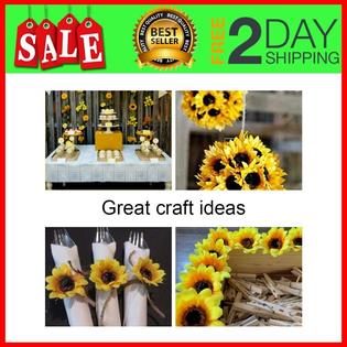 Xyxcmor Silk Sunflowers Heads 50pcs 2 8 Sunflowers Artificial Flowers Daisy