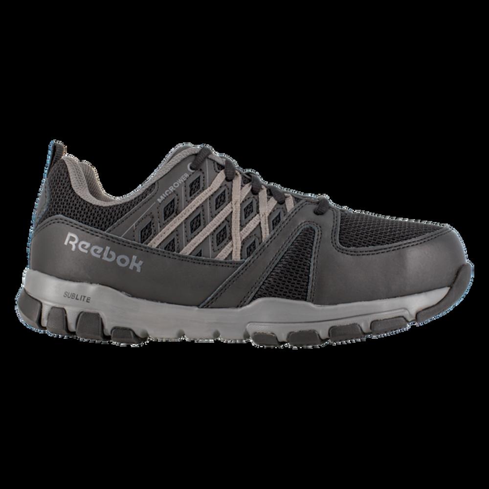 Reebok Work Men's Sublite Work Steel Toe Athletic Work Shoe Black/Grey - RB4016