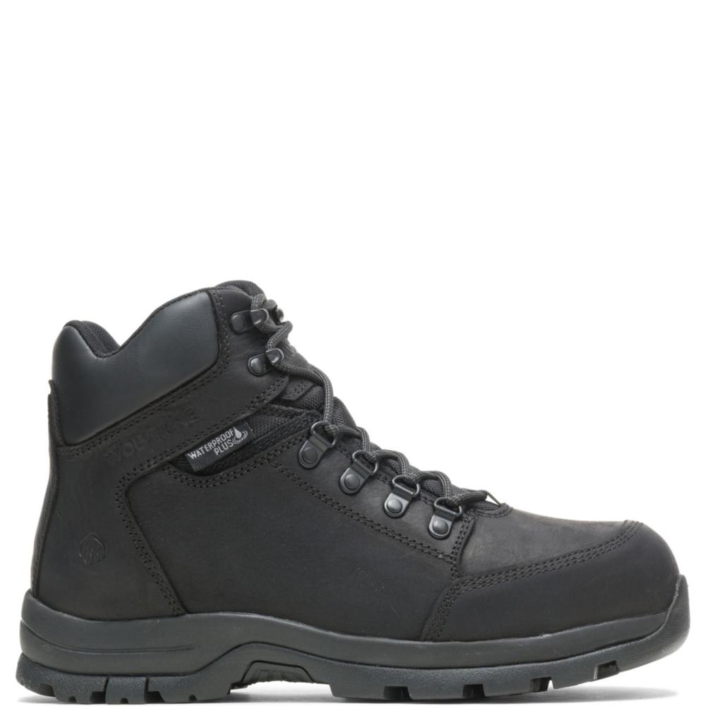 WOLVERINE Men's Grayson Steel Toe Waterproof Work Boot Black - W211042