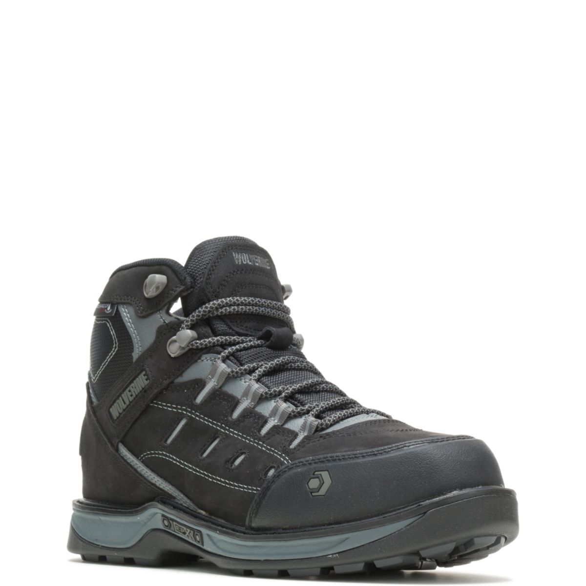 WOLVERINE Men's Edge LX Waterproof CarbonMAX® Composite Toe Work Boot Black/Grey - W10553