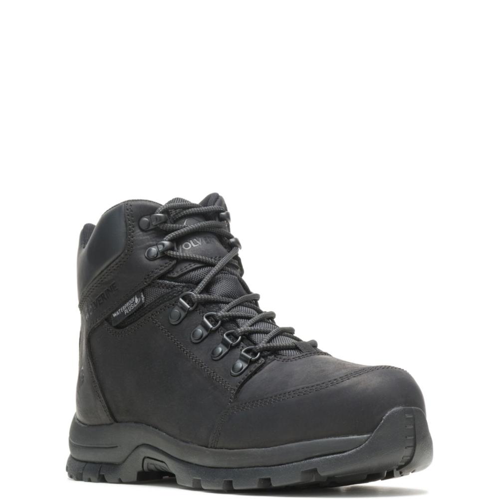 WOLVERINE Men's Grayson Steel Toe Waterproof Work Boot Black - W211042