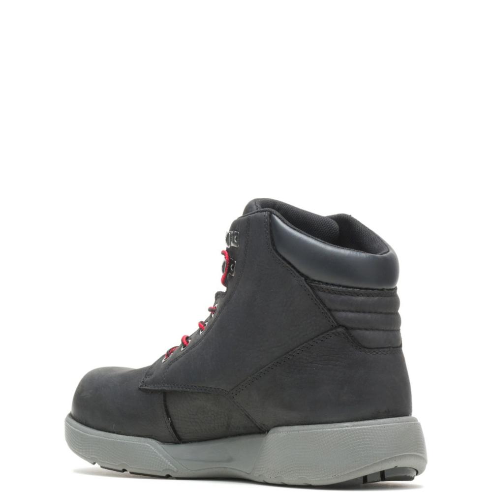 WOLVERINE Men's Kickstart 6" DuraShocks® CarbonMAX® Composite Toe Work Boot Black - W211116