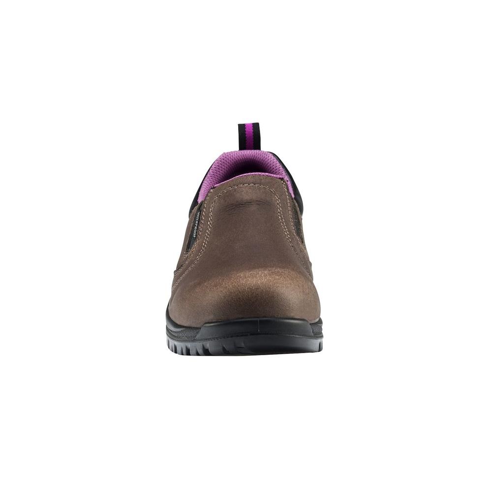 FSI Footwear Specialities International FSI FOOTWEAR SPECIALTIES INTERNATIONAL NAUTILUS Avenger Women's Foreman Slip-On Composite Toe PR Work Shoes Brown - A7165