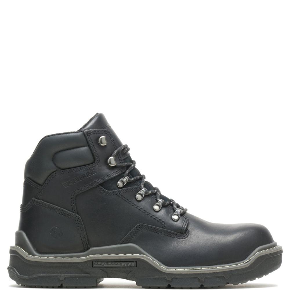 WOLVERINE Men's Raider 6"  DuraShocks® CarbonMAX® Composite Toe Work Boot Black - W211100