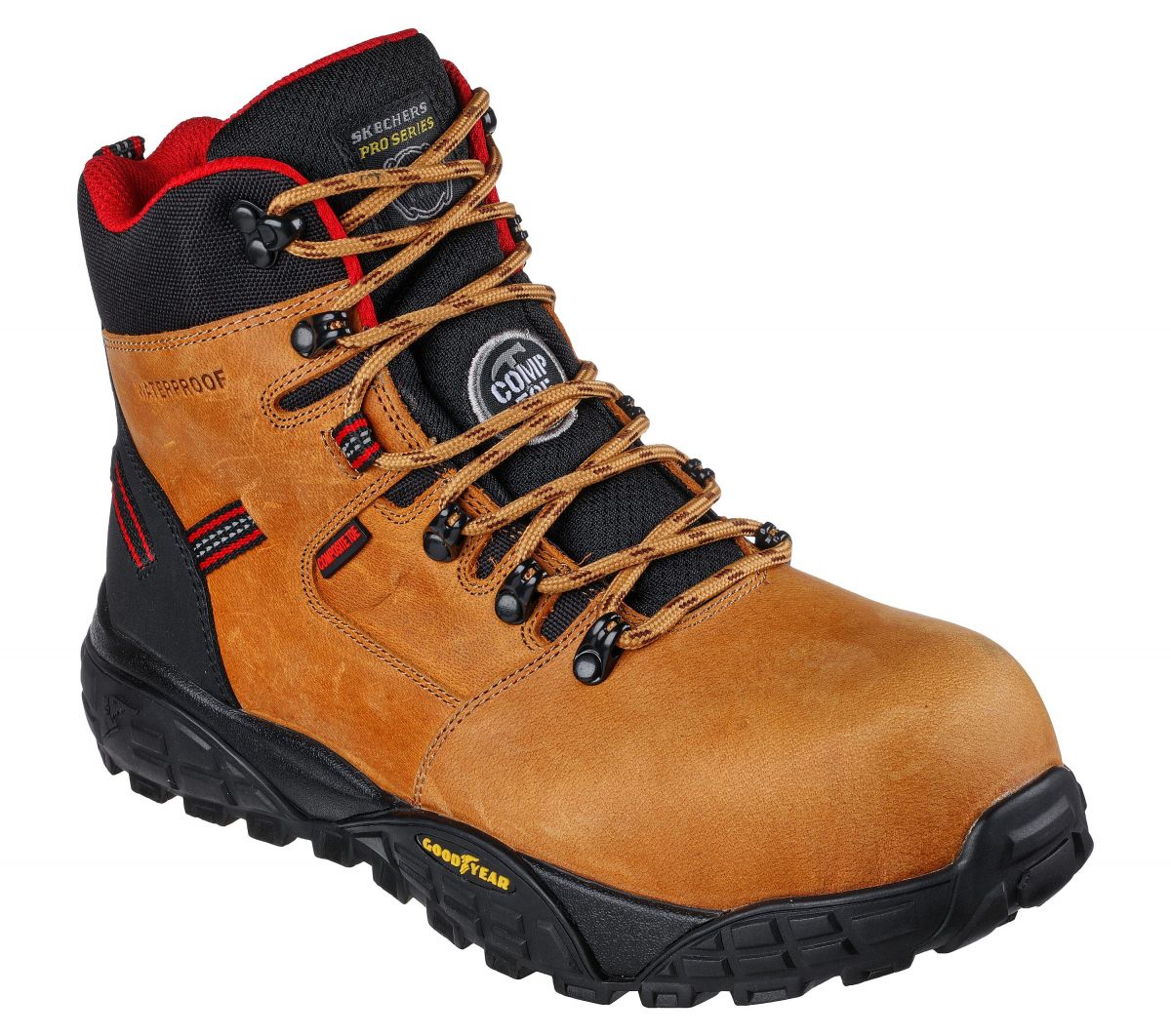 SKECHERS WORK Men's Treadix Composite Toe Work Boot Brown - 200084-TNS