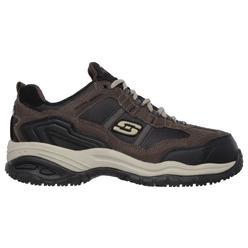 SKECHERS WORK Men's Relaxed Fit Soft Stride Grinnel Composite Toe Work Shoe Brown/Black - 77013-BRBK