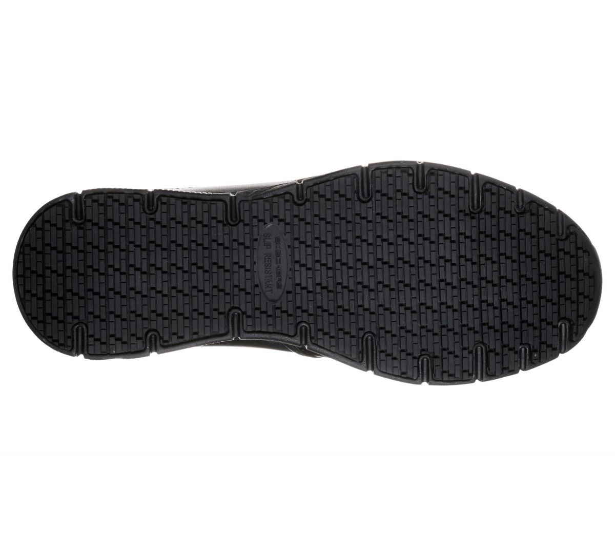 SKECHERS WORK Men's Relaxed Fit Nampa - Groton SR Slip Resistant Work Shoe Black - 77157-BLK